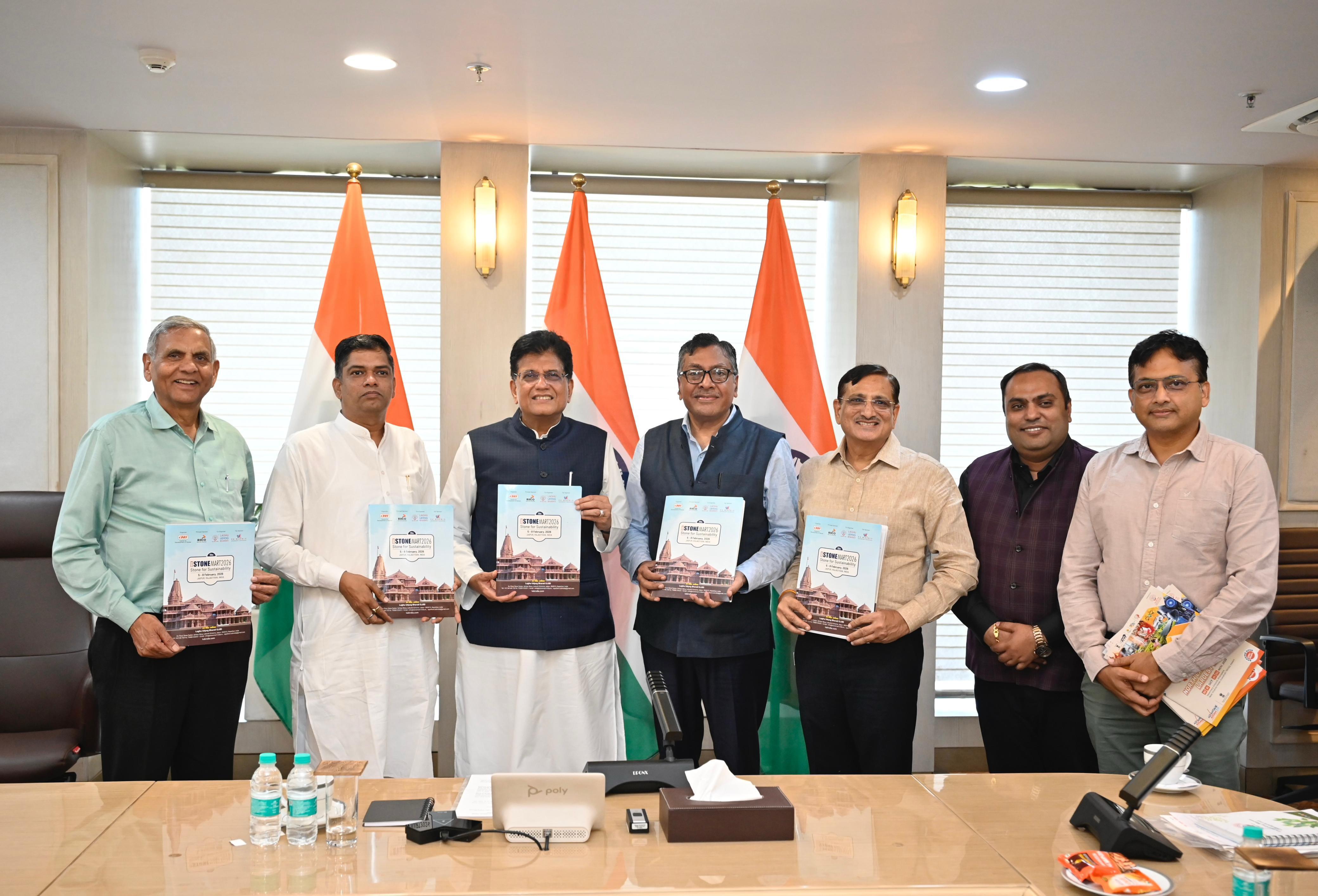 Union Commerce Minister Piyush Goyal in discussion with Laghu Udyog Bharati delegation on MSME and export issues